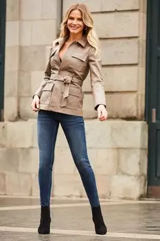 Джинсы скинни Sosandar, синий