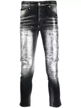 Джинсы скинни средней посадки Philipp Plein, черный