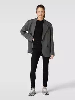 Джинсы скинни средней посадки с нашивкой-лейблом, модель «NORA» Tommy Jeans, черный