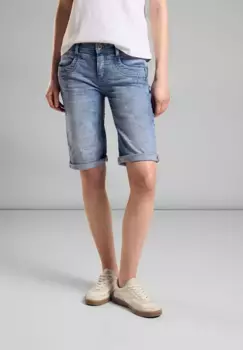 Джинсы скинни STREET ONE, средняя талия, цвет Light Blue Random Wash