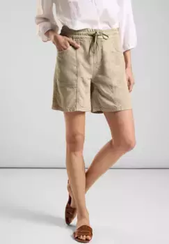 Джинсы скинни STREET ONE, завышенная талия, бежевый