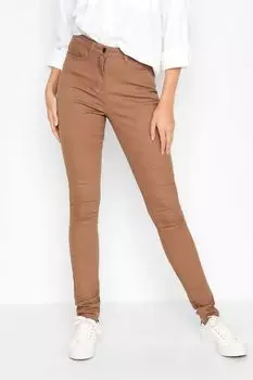 Джинсы скинни стрейч AVA Long Tall Sally, коричневый