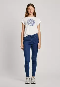 Джинсы скинни SUPER SKINNY Pepe Jeans, синие джинсы