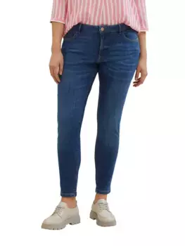 Джинсы скинни TOM TAILOR PLUS, облегающие фигуру, с 5 карманами, цвет Mid Stone Wash Denim