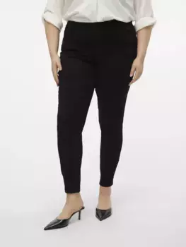 Джинсы скинни Vero Moda Curve "VMCELLY MR SKINNY JEANS BLK CUR NOOS", цвет Black Detail:Vi1110