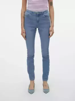 Джинсы скинни Vero Moda "VMELLY MR SKINNY JEANS BLUE NOOS", синий