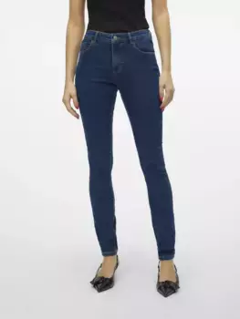 Джинсы скинни Vero Moda "VMELLY MR SKINNY JEANS BLUE NOOS", синий