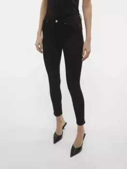 Джинсы скинни Vero Moda "VMFLASH MR SKINNY JEANS LI140 GA NOOS", черный