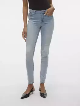 Джинсы скинни Vero Moda "VMFLASH MR SKINNY JEANS LI3102 GA NOOS", голубой