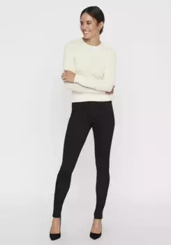 Джинсы скинни Vero Moda "VMTANYA", эластичные, черный