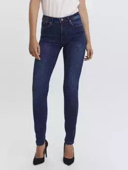 Джинсы скинни Vero Moda "VMTANYA MR S PIPING", синий