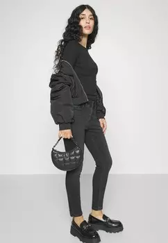 Джинсы скинни VMFLASH MR SKINNY JEANS Vero Moda, черный деним