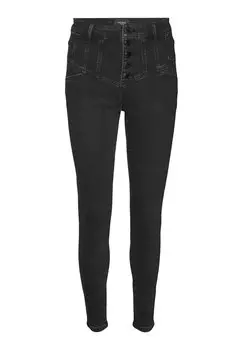 Джинсы скинни VMSOPHIA BUTTON Vero Moda, черный деним