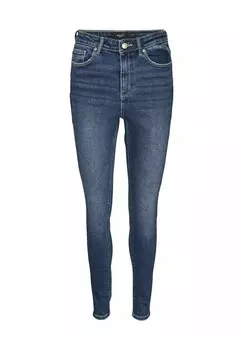 Джинсы скинни VMSOPHIA HR HYPERFLEX Vero Moda, темно-синие джинсы