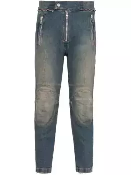 Джинсы скинни в двух тонах BALMAIN, черный