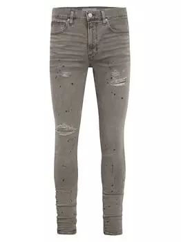 Джинсы скинни Zack с эффектом потертости Hudson Jeans, серый