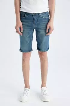 Джинсы Skinny Fit Бермуды DeFacto, зеленый