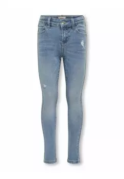 Джинсы Skinny Fit HOHE TAILLE Kids ONLY, цвет light blue denim
