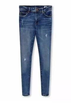 Джинсы Skinny Fit KOBJERRY DESTROYED Kids ONLY, цвет dark blue denim
