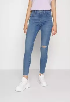 Джинсы Skinny Fit Levi's 720 High Rise Super Skinny, средний цвет темно-синий, разрушенный