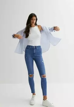 Джинсы Skinny Fit New Look, ярко-голубой
