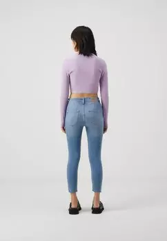 Джинсы Skinny Fit Onlblush Mid Waist Front Pleat Only, голубой деним