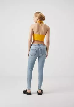 Джинсы Skinny Fit Onlwauw Mid Waist Knee ONLY, голубой деним