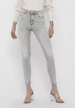 Джинсы Skinny Fit ONLY Onlmila Life, светло-серый деним