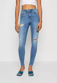Джинсы Skinny Fit ONLY Onlwauw Mid, темно-синий деним