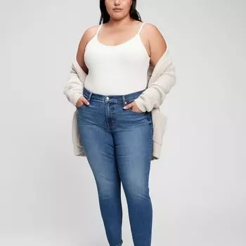 Джинсы skinny-fit с пятью карманами Gap, синий