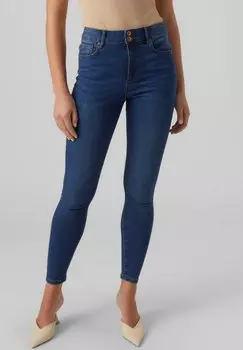 Джинсы Skinny Fit Vmsophia Button Vero Moda, цвет dark blue denim