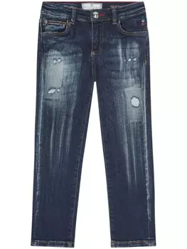 Джинсы Skull & Bones Philipp Plein Junior, синий