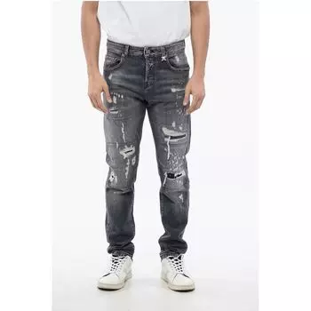 Джинсы SKY Skinny Fit с эффектом потертости 16 см John Richmond, Gray