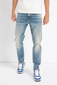 Джинсы слим 2019 D-Strukt Diesel, грязно-белый, синий
