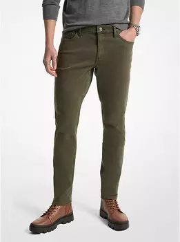 Джинсы Slim-Fit из эластичного хлопка Michael Kors, зеленый