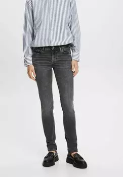 Джинсы Slim Fit MIT MITTLERER BUNDHHE Esprit, цвет black dark washed