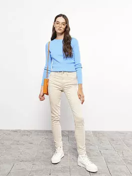 Джинсы Slim Fit с высокой талией и карманами для женщин LCW Jeans