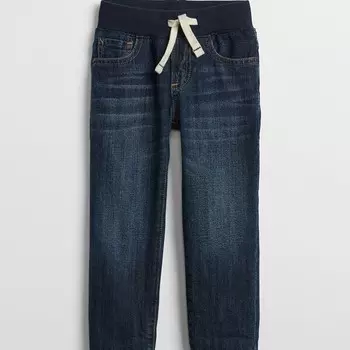 Джинсы slim fit с завязками на шнурке Gap, синий