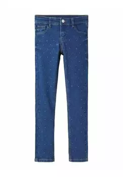 Джинсы Slim Fit Strass Name it, цвет dark blue denim