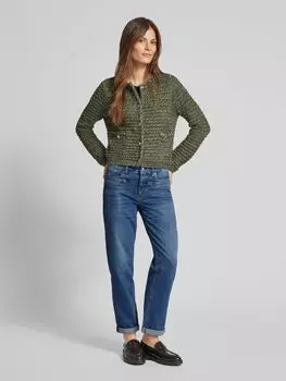 Джинсы slim fit укороченного кроя, модель 'PEARLIE' Cambio, синий