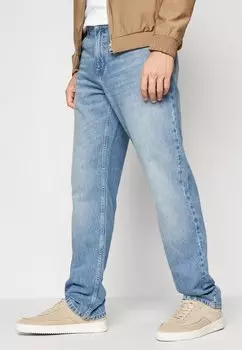 Джинсы слим Straight Denim Karl Lagerfeld, винтажный стираный синий цвет