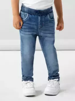 Джинсы-слипоны Name It "NMMRYAN SLIM SWE JEANS 2472-TH NOOS", в спортивном стиле, синий