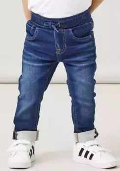 Джинсы-слипоны Name It "NMMRYAN SLIM SWE JEANS 2472-TH NOOS", в спортивном стиле, синий