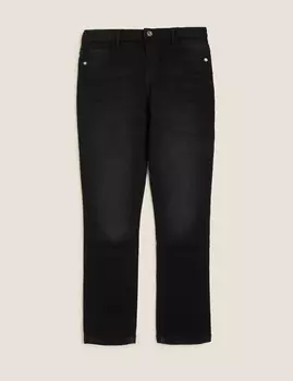 Джинсы Smith скинни из хлопка и стрейч (3–16 лет) Marks & Spencer, черный