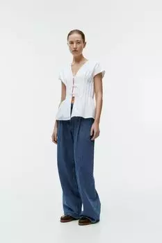 Джинсы со складками Arket, синий