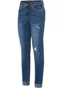 Джинсы со сложенными штанинами Bodyflirt, синий