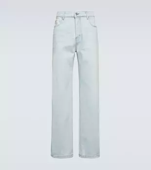 Джинсы со средней посадкой Ami Paris, синий