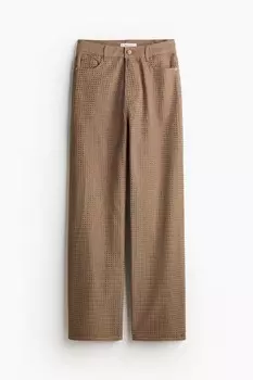 Джинсы со стразами H&M A/W 2024, темно-бежевый