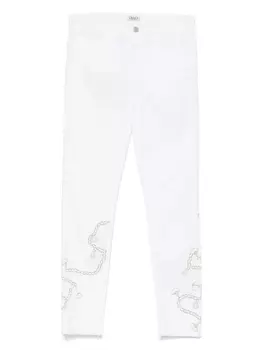 Джинсы со стразами LIU JO, белый