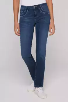 Джинсы SOCCX обычного кроя, с нормальной высотой талии, синий